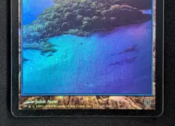 MTG FOIL Island- DAMAGED -Unhinged Magic the Gathering Card # 137 - Image 4