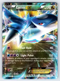 Latios EX 58/108 2015 XY Roaring Skies Pokemon Card TCG Ultra Rare Holo - VLP - Image 1