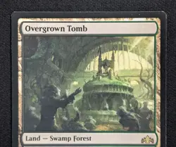 MTG Overgrown Tomb- DAMAGED -Guilds of Ravnica Magic the Gathering Card # 253 - Image 3