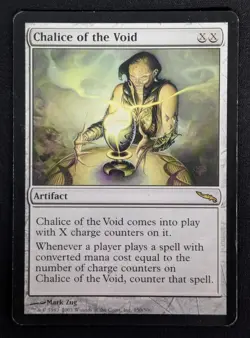MTG Chalice of the Void- DAMAGED -Mirrodin Magic the Gathering Card # 150 - Image 1