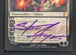 MTG Liliana of the Veil- Signed -Innistrad Magic the Gathering Card # 105 - Image 4
