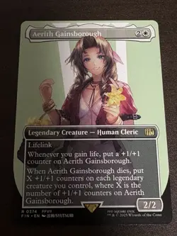MTG Aerith Gainsborough (Borderless) English Final Fantasy FIN NM R0374 - Image 1