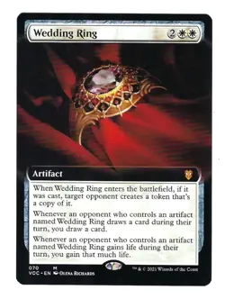 MTG Wedding Ring (Extended Art) Commander 2021 Crimson Vow - Image 1