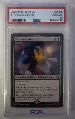 2025 Magic The Gathering MTG The Soul Stone Marvel's Spider-Man English PSA 10 - Image 1