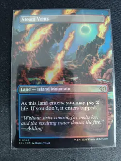 MTG Steam Vents Lorwyn Eclipsed 348 Borderless FOIL - Image 1