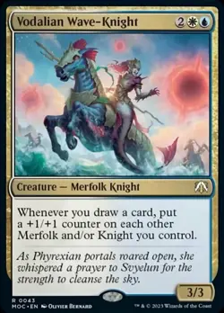LP MTG Vodalian Wave-Knight Light Play Commander: March of the Machines - Image 1