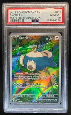 2023-25 Pokemon SV Black Star Promos SVP EN Snorlax #051 PSA 10 - Image 1