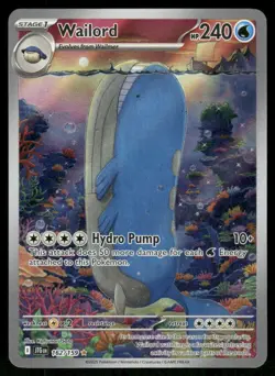 Pokemon Cards Wailord 162/159 Journey Together Illustration Rare NM *2 - Image 1