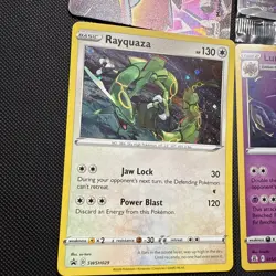 Pokemon Card Lot 6 Cards Swsh Promo SVP Sealed & Cosmos Holo Rayquaza - Image 5