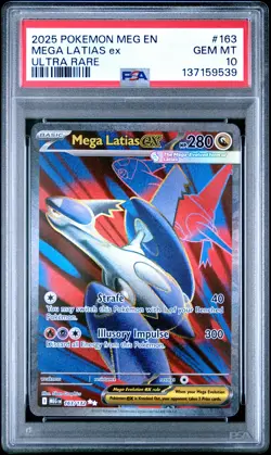 2025 POKEMON MEG EN-MEGA EVOLUTION ULTRA RARE #163 MEGA LATIAS EX PSA 10 - Image 1