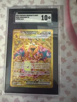 SGC 10 Pokemon Charizard EX 228/197 Obsidian Flames Hyper Rare Gold GEM MINT - Image 1