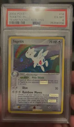 Pokemon Togetic 14/109 Team Rocket Returns Holo PSA 6 - Image 1