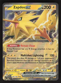 Zapdos ex 145/165 Pokemon TCG SV: Scarlet & Violet 151 NM - Image 1