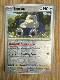 Pokemon TCG Snorlax Scarlet & Violet - 151 143/165 Reverse Holo Uncommon - Image 1