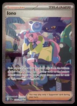 Pokemon Cards Iono 237/091 Paldean Fates Special Illustration Rare NM *2 - Image 1