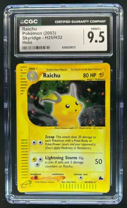 2003 Pokemon Skyridge Raichu Holo #H25/H32 CGC 9.5 - Image 1