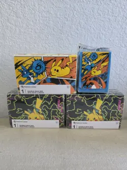 Pokemon Center Pikachu Neon Charge Lucario Charizard Deck Box New Lot Of 4 - Image 1