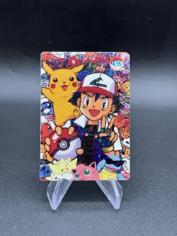 Pikachu Ash Holo Pokemon Vintage Pocket Monster Vending Prism Sticker 438 - Image 1