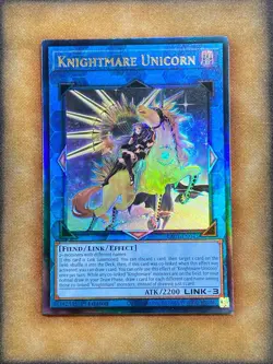 Yugioh Knightmare Unicorn RA01-EN043 Prismatic Ultimate Rare Alt Art 1st Ed NM - Image 1