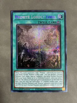 YuGiOh PRIMITE LORDLY LODE Prismatic Secret Rare MP25-EN114 - Image 1