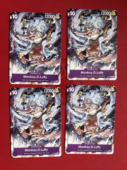 ONE PIECE TCG: Monkey.D.Luffy ST18 P-041 PROMO x4 PURPLE Starter Deck - Image 1