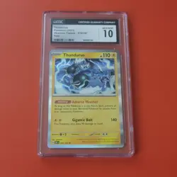 Pokemon 2023 Obsidian Flames Holographic Thundurus Card 70/197 CGC GEM 10 - Image 1