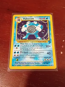 Poliwrath Base Set Holo 15/130 Unlimited MP + Rare Pokemon TCG Card - Image 1