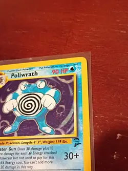 Poliwrath Base Set Holo 15/130 Unlimited MP + Rare Pokemon TCG Card - Image 3