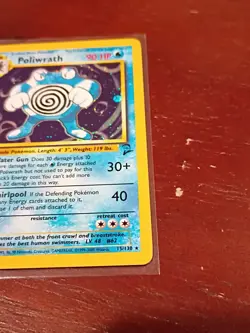 Poliwrath Base Set Holo 15/130 Unlimited MP + Rare Pokemon TCG Card - Image 5