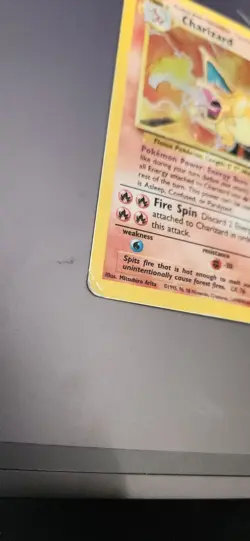 Pokemon TCG Charizard Base Set Unlimited Holo Rare Card 4/102 HP/DMG - Image 2
