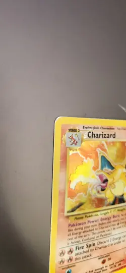 Pokemon TCG Charizard Base Set Unlimited Holo Rare Card 4/102 HP/DMG - Image 3
