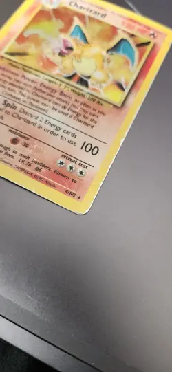 Pokemon TCG Charizard Base Set Unlimited Holo Rare Card 4/102 HP/DMG - Image 5