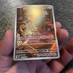 Pokemon TCG Destined Rivals Team Rockets Meowth Card 203/182 Mint Condition - Image 2