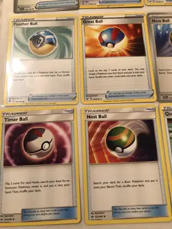 Lot Of 20 Various Poke Ball Pokemon Cards great nest quick heavy feather level - Image 2