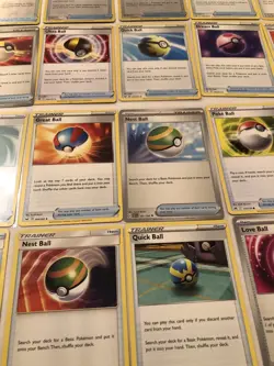 Lot Of 20 Various Poke Ball Pokemon Cards great nest quick heavy feather level - Image 3