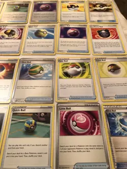 Lot Of 20 Various Poke Ball Pokemon Cards great nest quick heavy feather level - Image 4