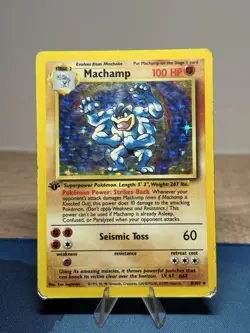 Machamp 8/102 Base Set First 1st Edition Holo Rare Wotc Original Pokemon Card - Image 1
