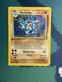 Machamp 8/102 Base Set First 1st Edition Holo Rare Wotc Original Pokemon Card - Image 2