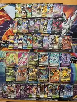 Pokemon Card Lot Full Art Alt Art Fire Lugia Rayquaza Eevee Charizard 57 Cards - Image 1