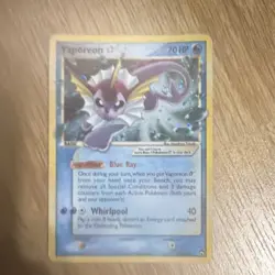 Pokemon Vaporeon Star 102/108 EX Power Keepers Ultra Rare Holo Card English - Image 1