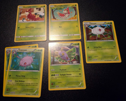 Wurmple, Cascoon, Silcoon, Dustox, Espurr & Meowstic - Pokemon Cards mini-set - Image 1