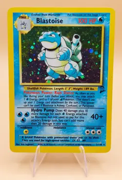 Blastoise Base Set 2 Holo Rare No. 2/130 Pokemon Card - 2000 B - Image 1