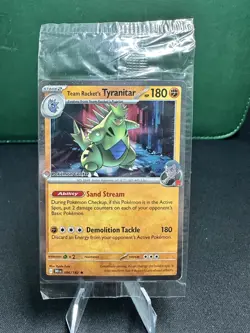Pokemon Center Stamped Team Rockets Tyranitar Promo Card 096/182 Sealed - Image 1