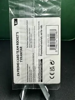Pokemon Center Stamped Team Rockets Tyranitar Promo Card 096/182 Sealed - Image 2