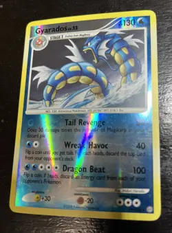 Pokemon TCG Gyarados 19/100 Stormfront Reverse Holo LP Pokemon Card Game! - Image 1