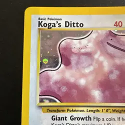 Koga's Ditto Pokemon Card 10/132 Gym Challenge Holo (Small Crease/Bend) See Pics - Image 2