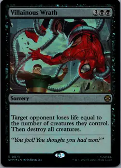 Villainous Wrath [Foil] 74 MTG Marvel's Spider-Man Rare Foil NM - Image 1