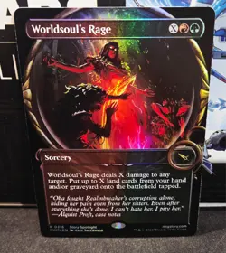 magic the gathering - FOIL! - Worldsoul's Rage - Sorcery - Rare - Deal Damage - Image 1