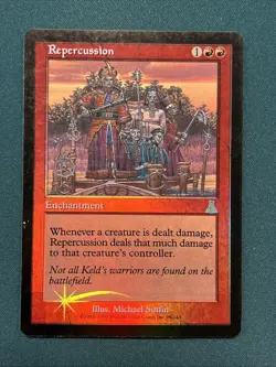 MTG Repercussion Urza's Destiny Foil Played Condition - Image 1