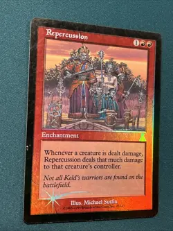 MTG Repercussion Urza's Destiny Foil Played Condition - Image 2
